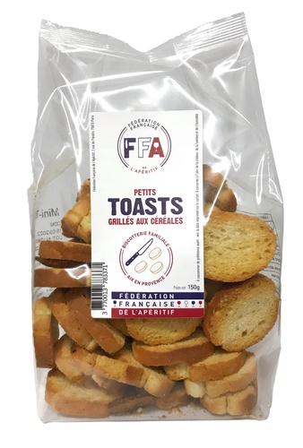 FEDERATION FRANCAISE DE L'APERITIF PETITS TOASTS GRILLES 150G