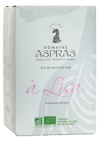 BIB 5L IGP VAR ROSE A LISA DOMAINE ASPRAS 2025 BIO