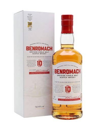 WHISKY ECOSSE SPEYSIDE SINGLE MALT BENROMACH 10 ANS 43% 70CL